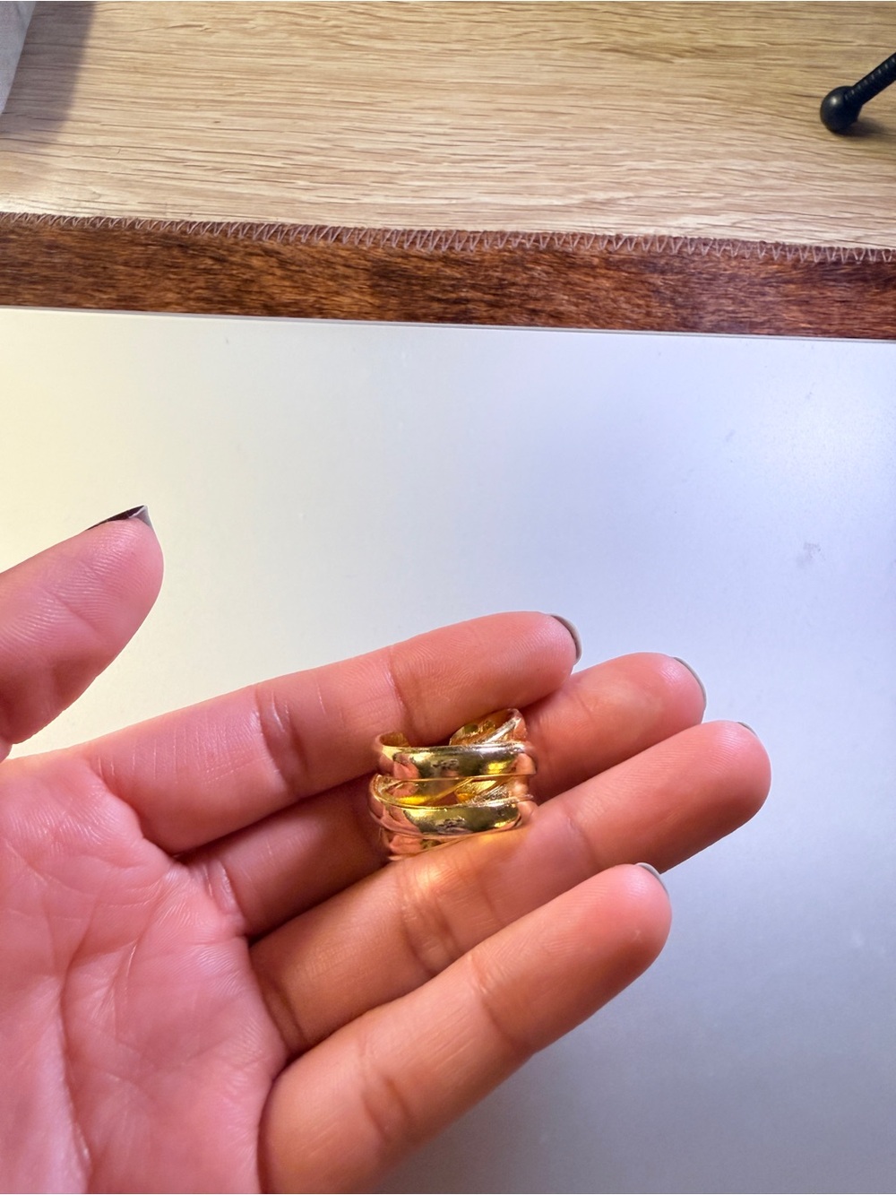 Gold-Tone Stacked Ring - Women's Fashion Jewelry
